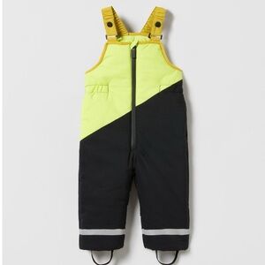 ZARA Color Block Padded Snow Overalls- Size 3-4Y